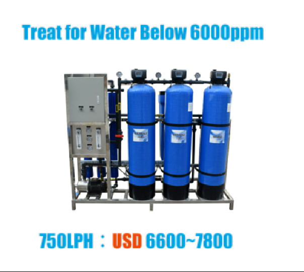 Máquina comercial de la purificación del agua del PLC del filtro de agua del RO 500LPH