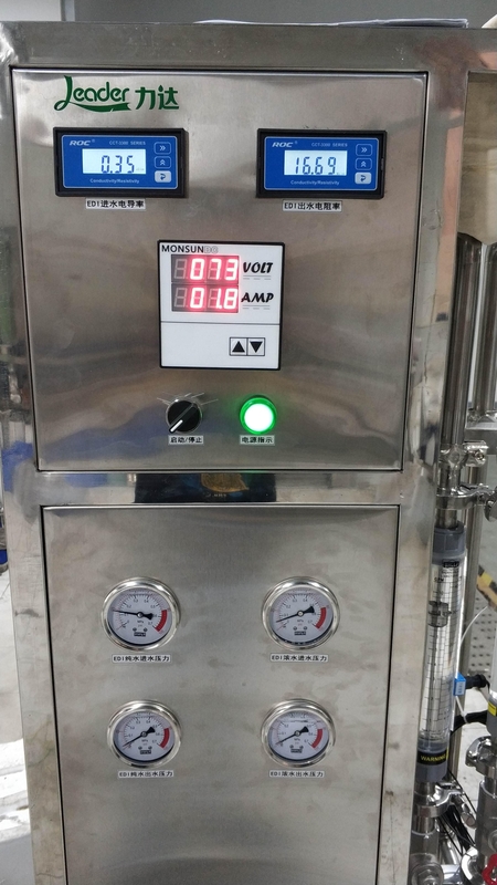 Planta de purificación de agua EDI de producción rápida de 2000L para aplicaciones médicas industriales