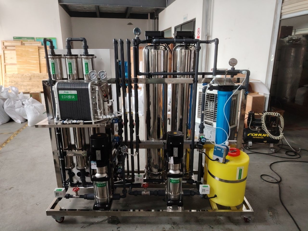 500LPH Capacidad de doble paso EDI planta de agua equipada con Vontron/DOW/Toray Ro membrana