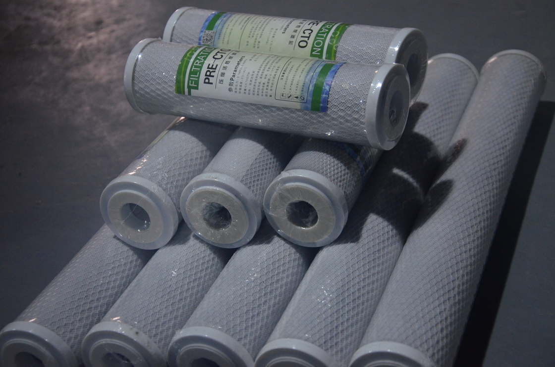 cartucho de filtro de 10inch CTO Compressed Activated Carbon para los accesorios puros del sistema del RO de la máquina del agua