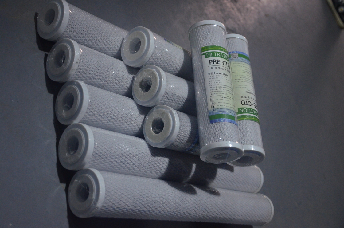 cartucho de filtro de 10inch CTO Compressed Activated Carbon para los accesorios puros del sistema del RO de la máquina del agua