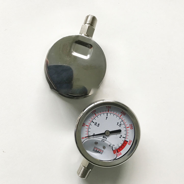 Indicador de presión lleno de agua del sello 60Kpa del diafragma del manómetro del SUS para el tratamiento de aguas del Ro