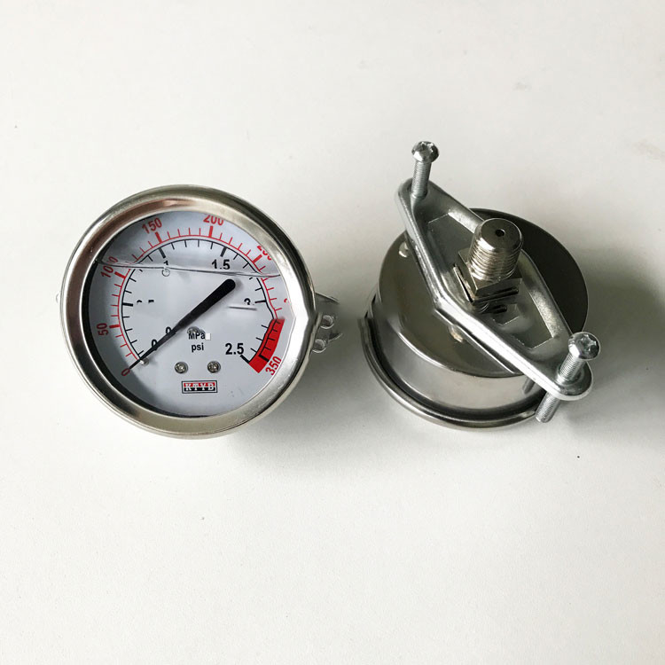 Indicador de presión lleno de agua del sello 60Kpa del diafragma del manómetro del SUS para el tratamiento de aguas del Ro