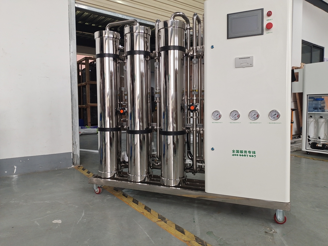 Sistema del RO de la etapa del doble 1000LPH por el material completo de los SS