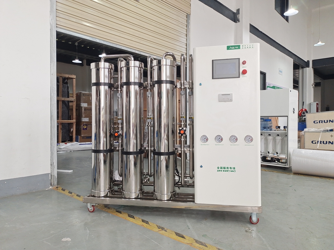 Sistema del RO de la etapa del doble 1000LPH por el material completo de los SS